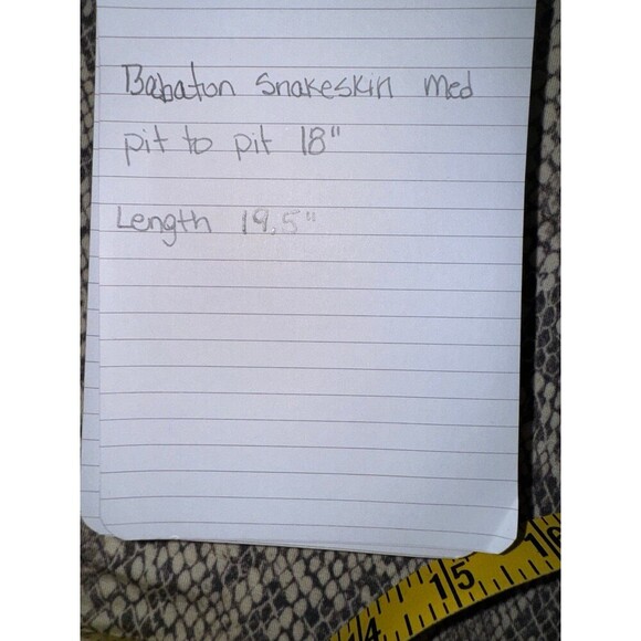 Babaton snakeskin print crewneck top size medium - Picture 5 of 5